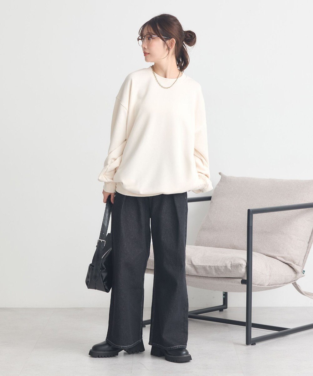 earth music&ecology サイドリブロゴスウェット 