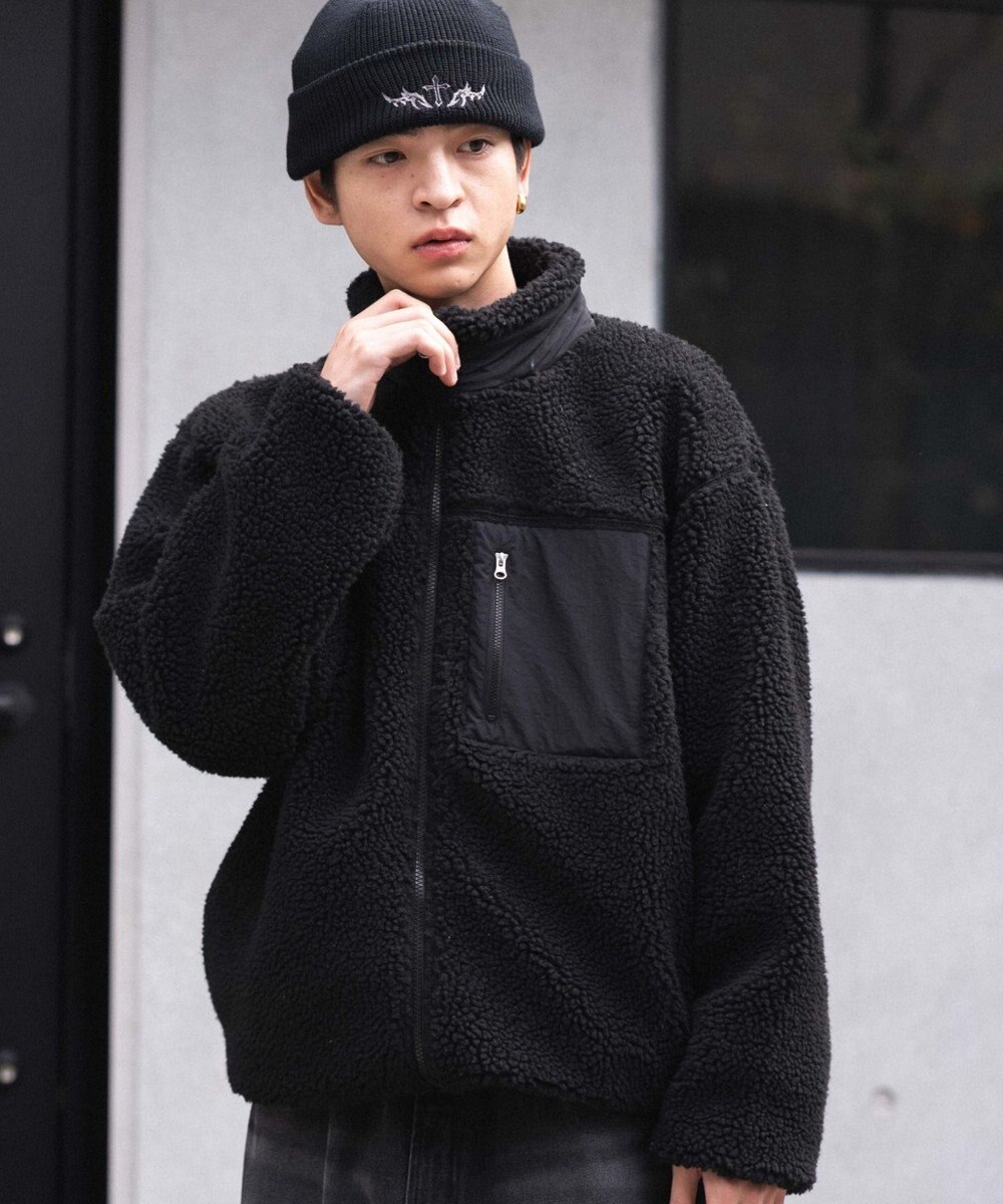 WEGO 【2025年秋冬新作アイテム/ユニセックス着用ITEM/SMLサイズ展開】ボアブルゾン 