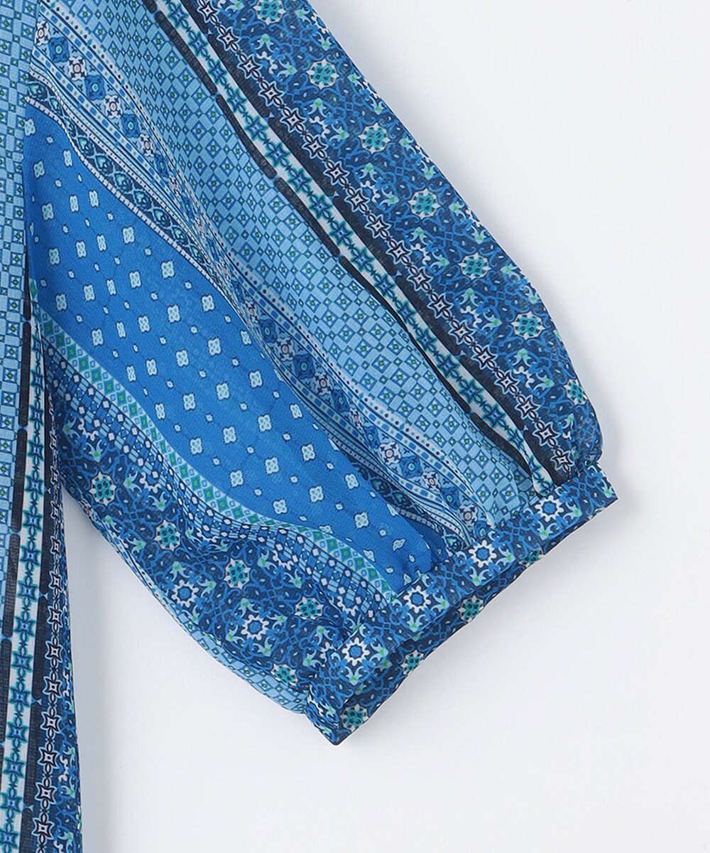 自由区 【洗える・XSサイズあり】オリエンタルモザイクプリント ワンピース 