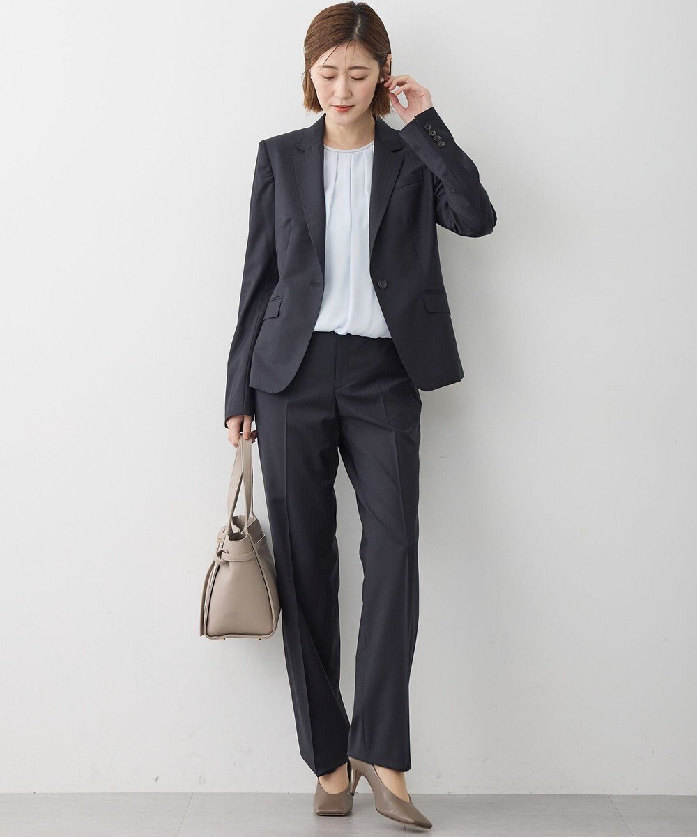 23区 L 【セットアップ着用】ファインネスウール テーパード パンツ 