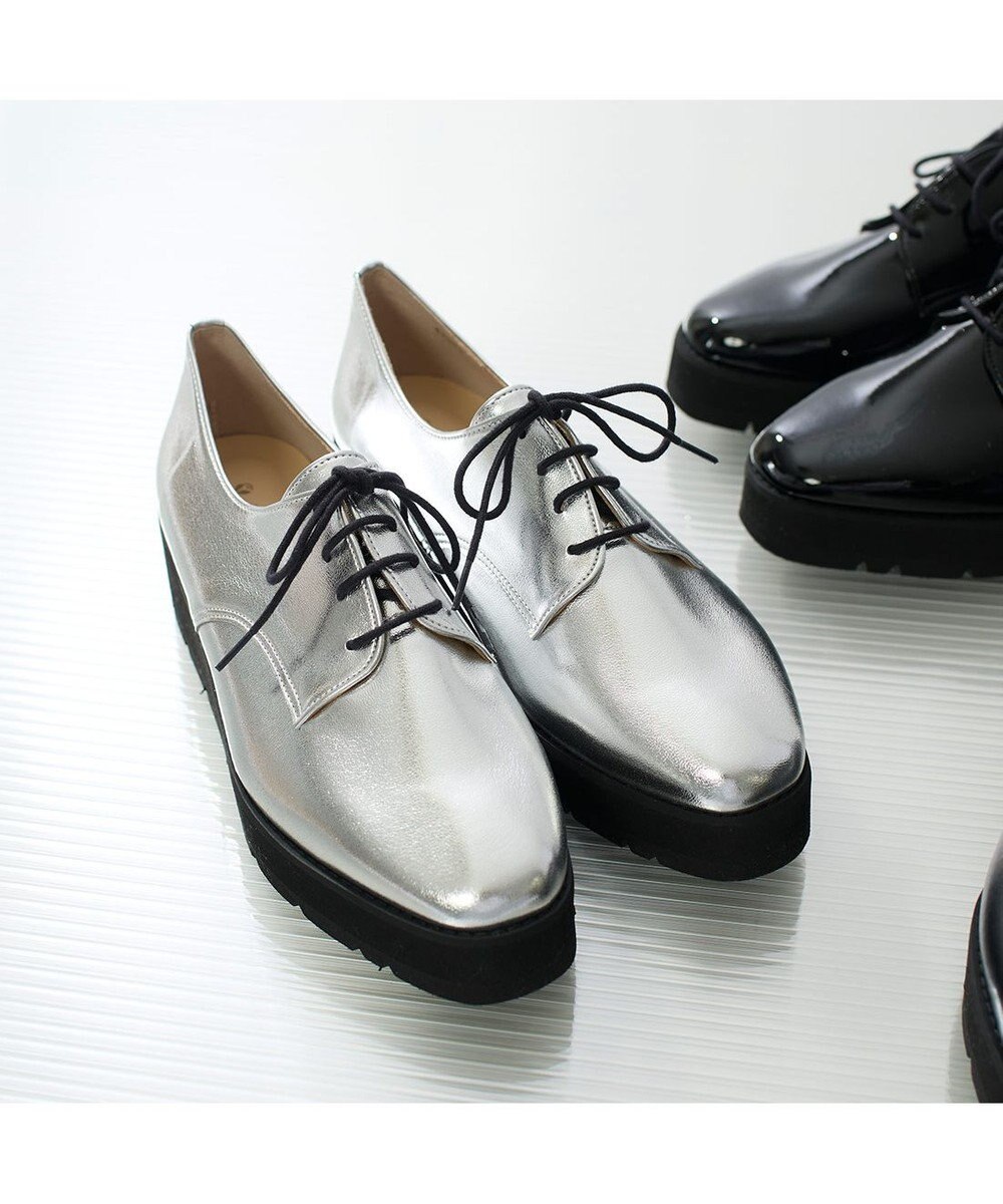 MODE ET JACOMO <carino>【レイン対応】レースアッププラットフォーム 