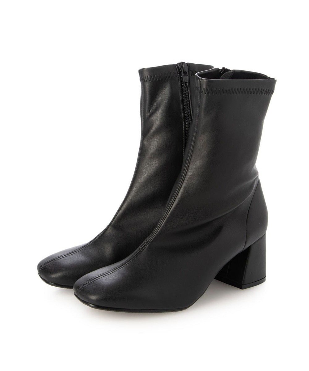 MODE ET JACOMO <carino>【レイン対応】ストレッチヒールブーツ （ブラック） 