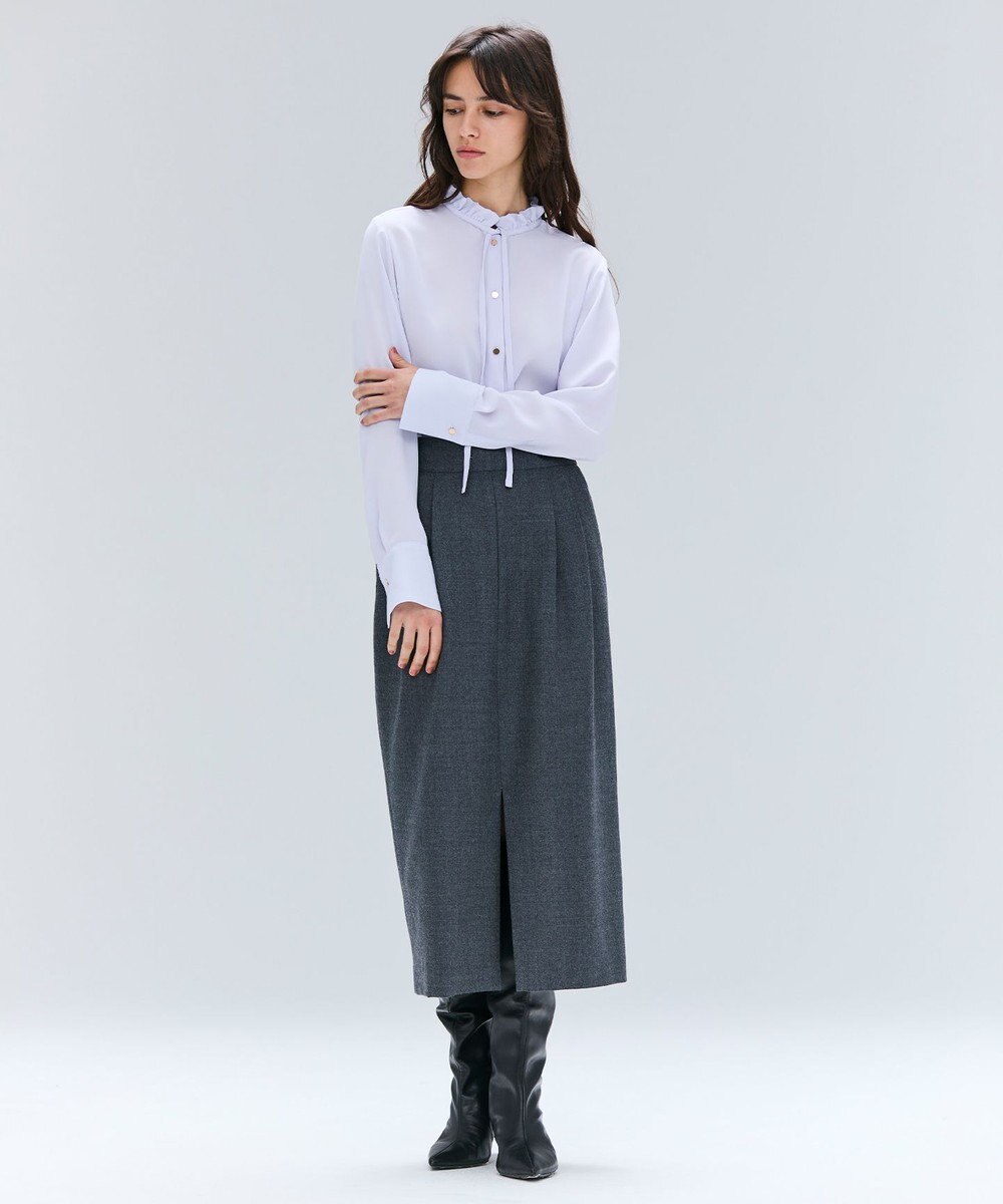 BEIGE， 【VERY NaVY12月号掲載】TERNES / 2タックウールスカート 