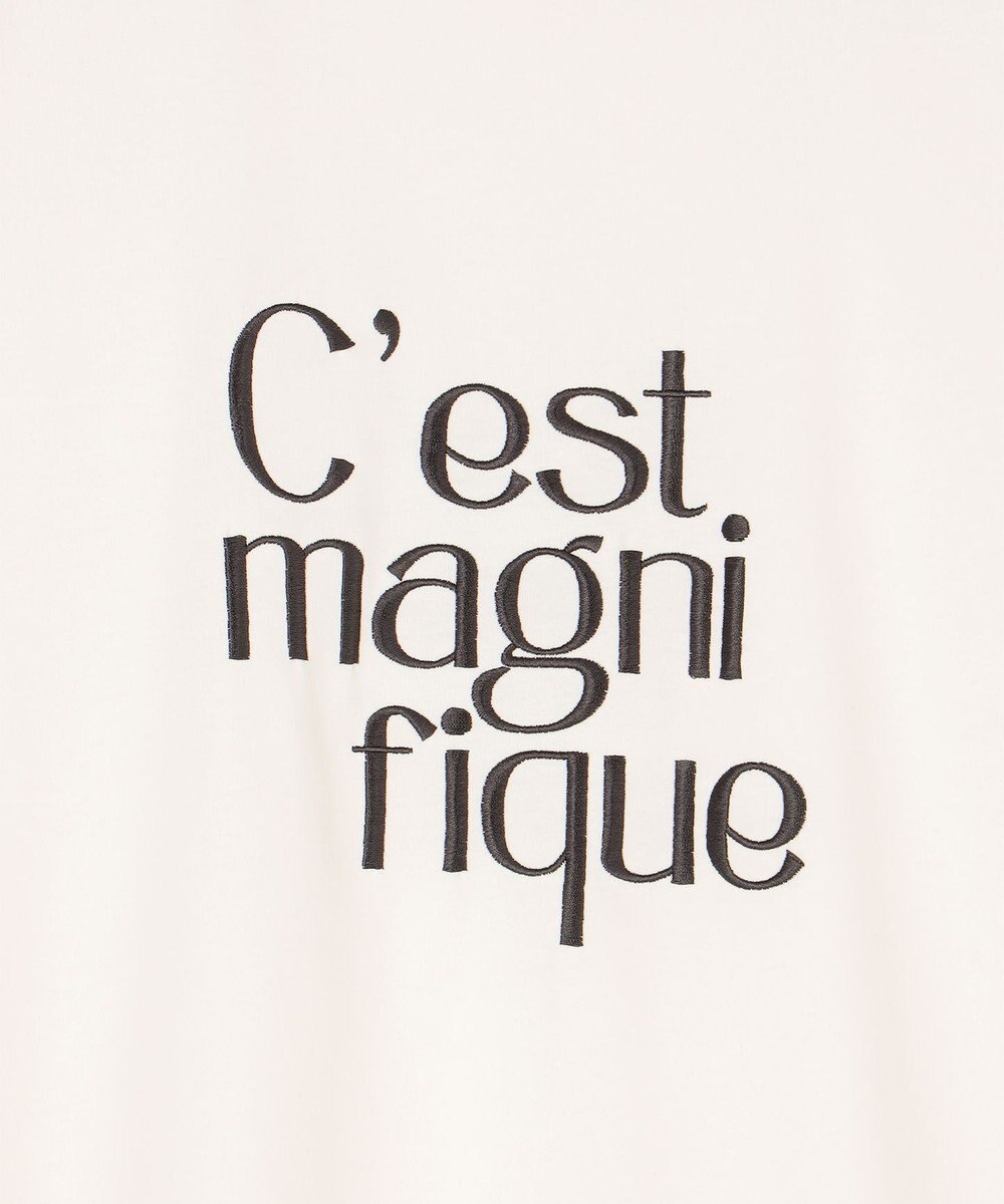 UNFILO BEAUTY FORM ロゴ刺繍フレンチスリーブTシャツ 