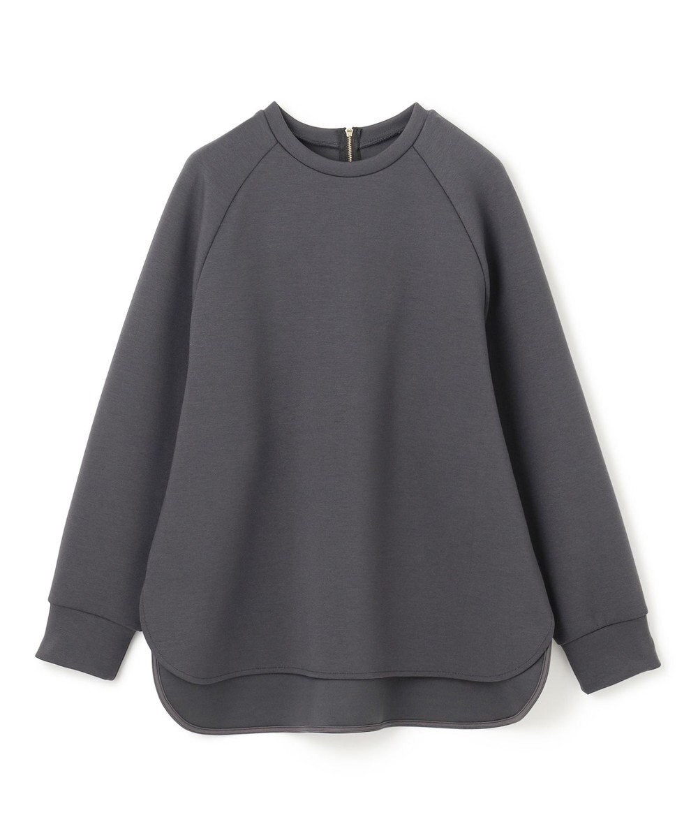 UNFILO L 【野呂佳代さん着用】BEAUTY FORM JERSEY バックZIPプルオーバー 