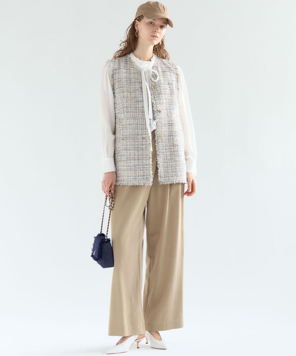 23区 【先行予約】TRオーガンジー 2WAY ボウタイブラウス 