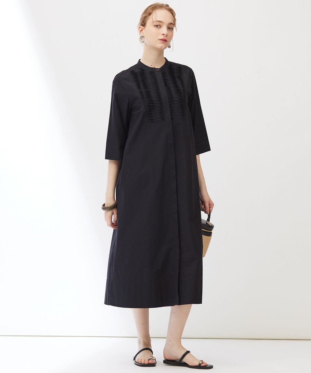 23区 【Indian Factory】コットンポプリン タックディテール シャツワンピース 