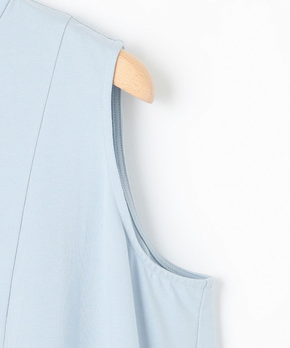 組曲 【洗える】ブラウスライクジャージーノースリーブ カットソー 