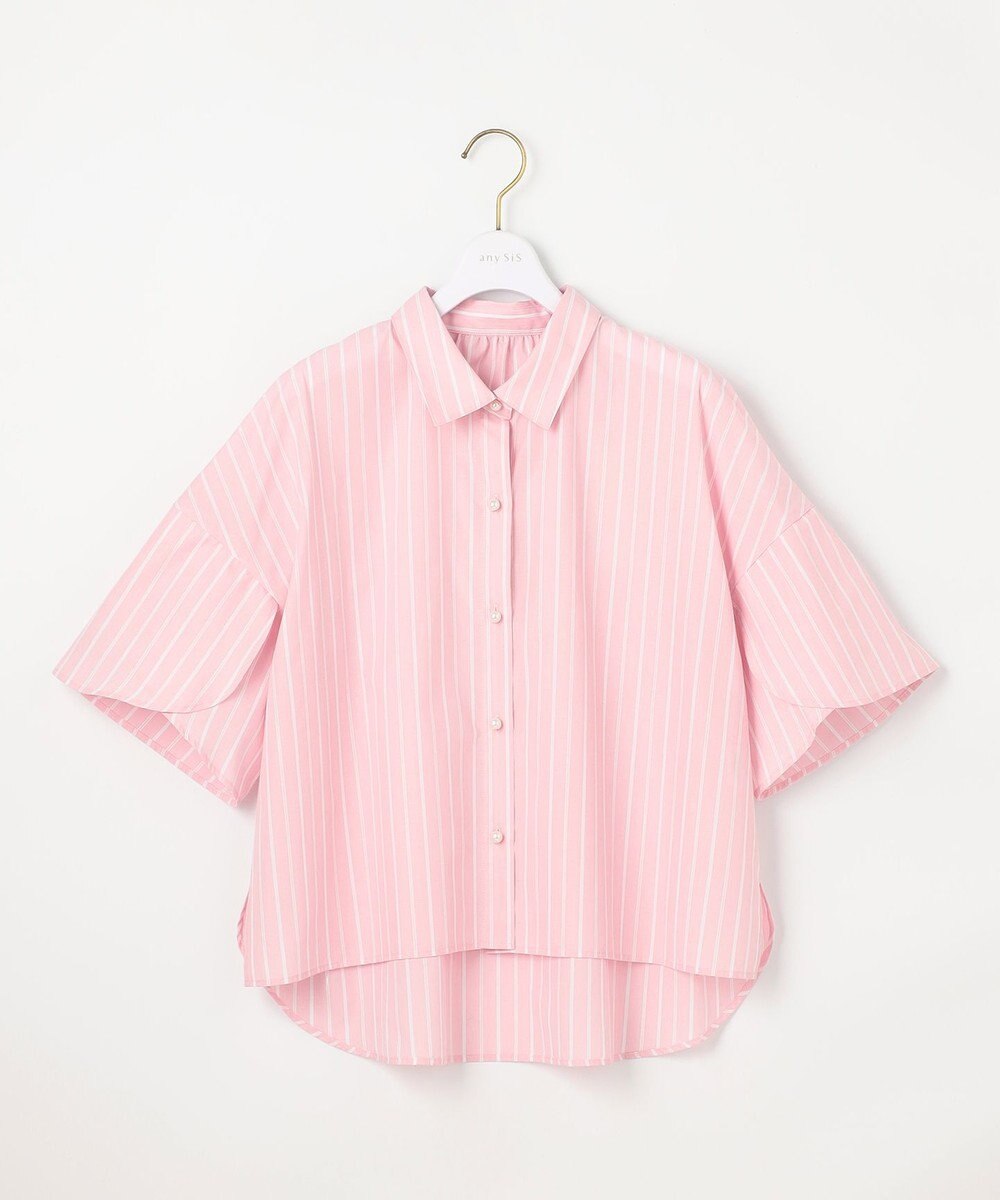 ANY SIS 【洗える】ペタルスリーブ シャツ 