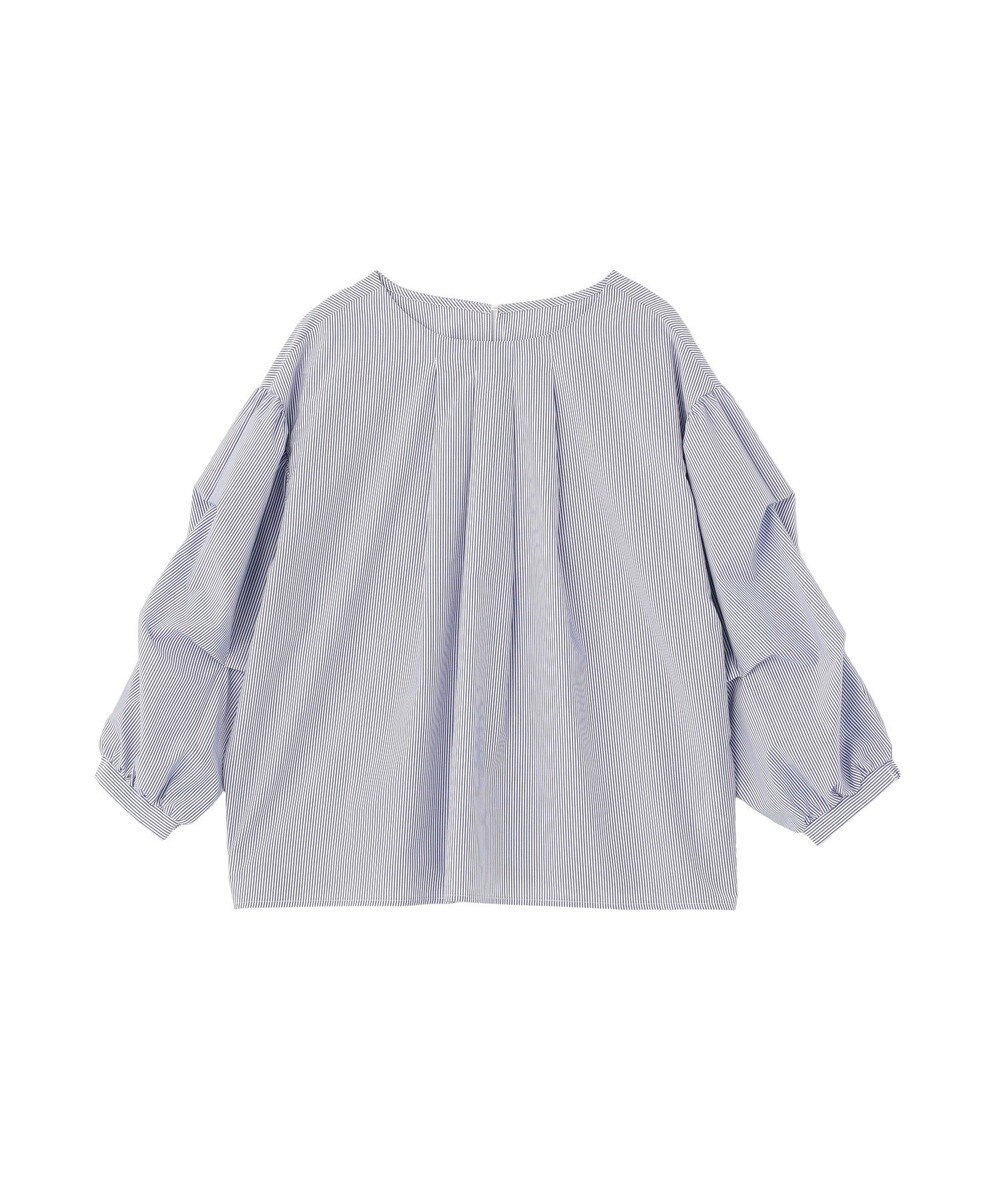 Green Parks イージーケア袖タックブラウス 