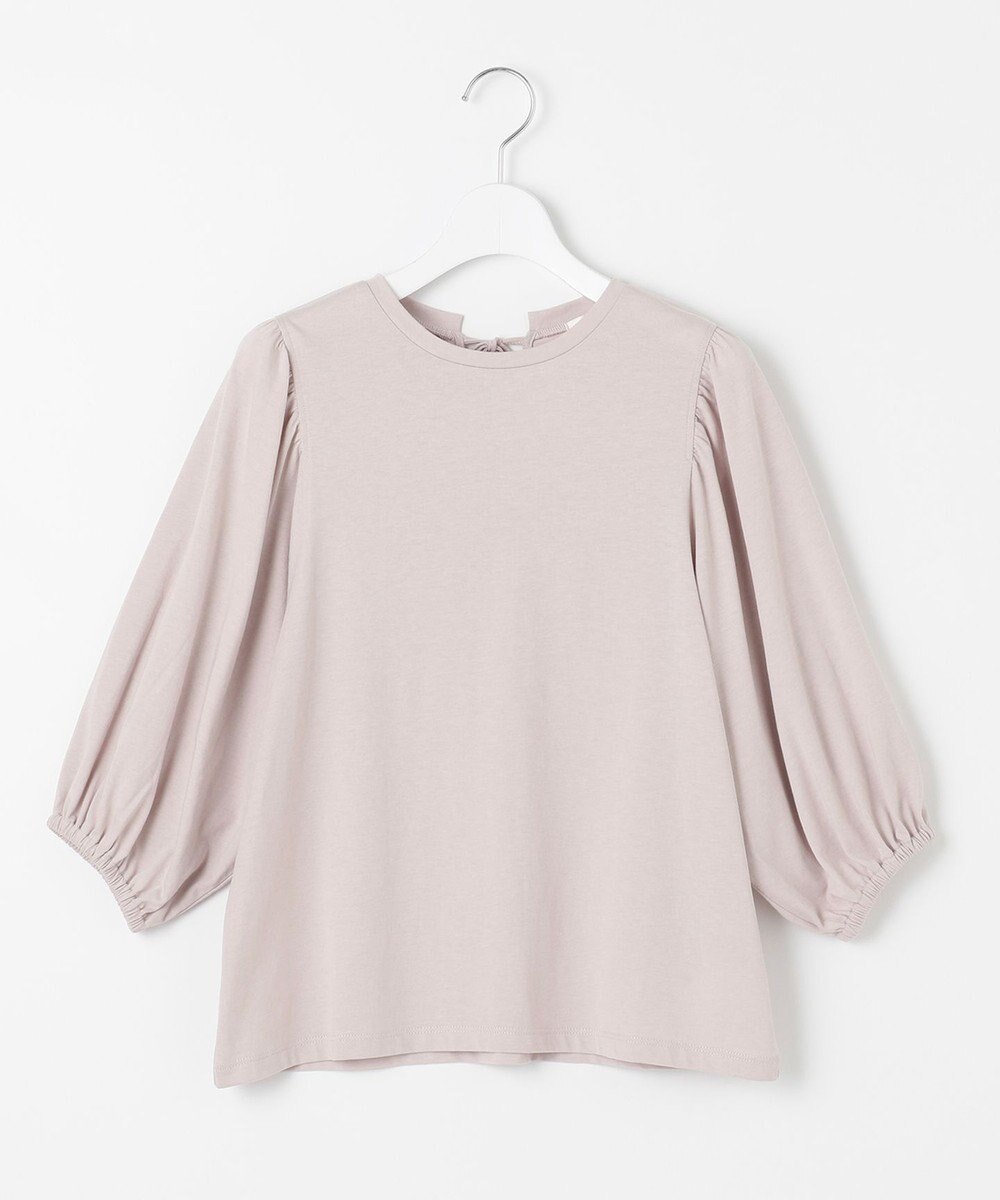 Feroux 【UVケア】バックリボンボリュームスリーブ Tシャツ 