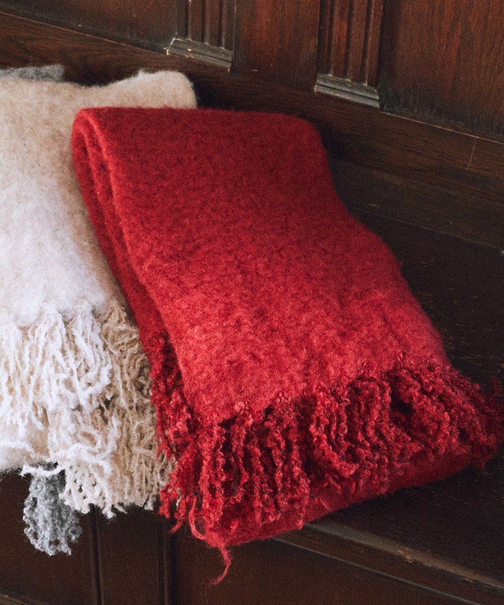 earth music&ecology ループヤーンフリンジマフラー 