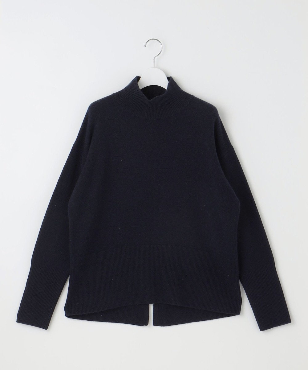 自由区 【洗える】ウールカシミヤブレンドラメスパンコールハイネック ニット 