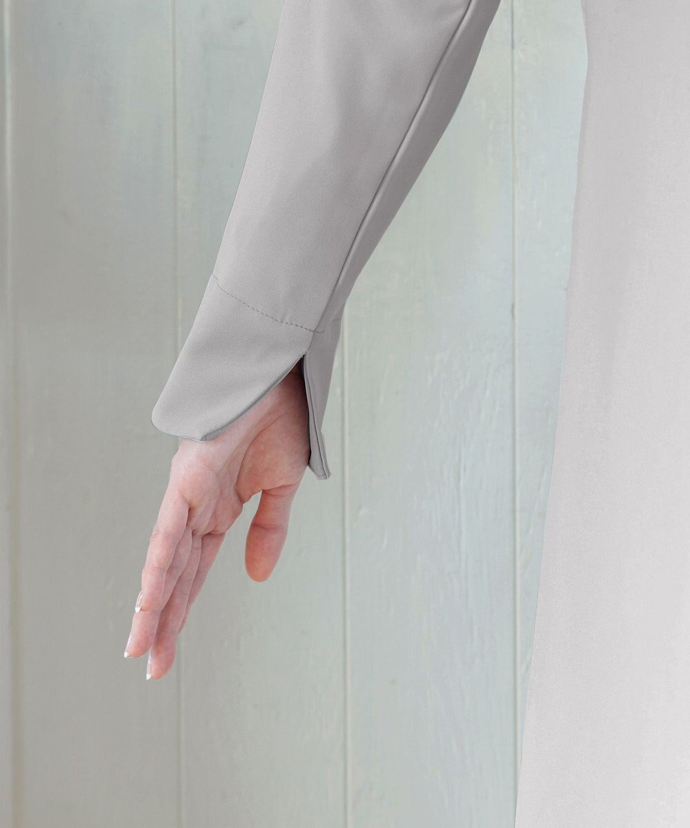 Tiaclasse 【ダブルストレッチ・洗える】ノーカラーAラインコート 