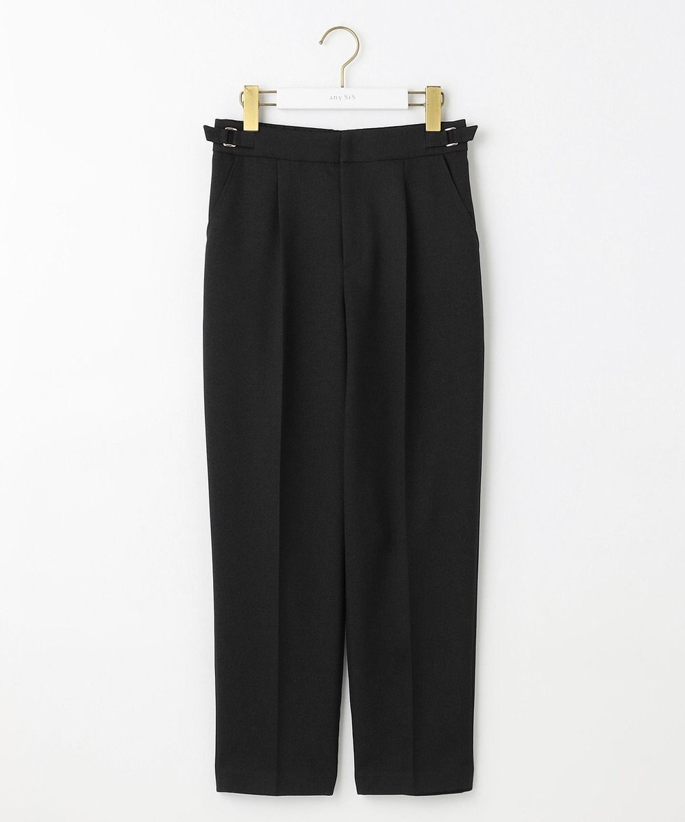 ANY SIS 【洗える】サイドバックルタックテーパード パンツ 