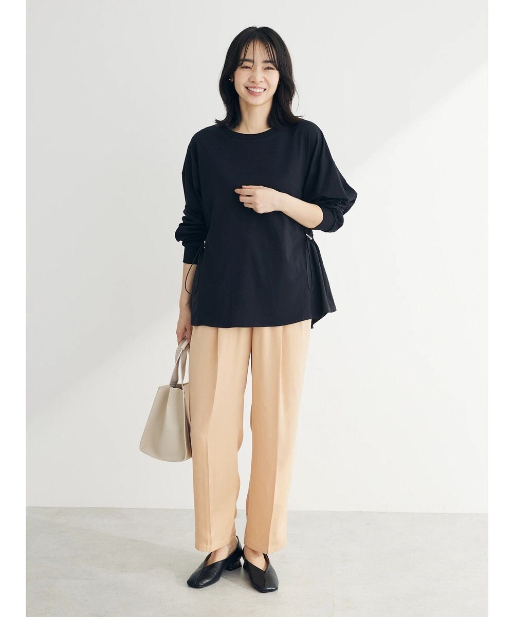 Green Parks つやサテンイージーパンツ 