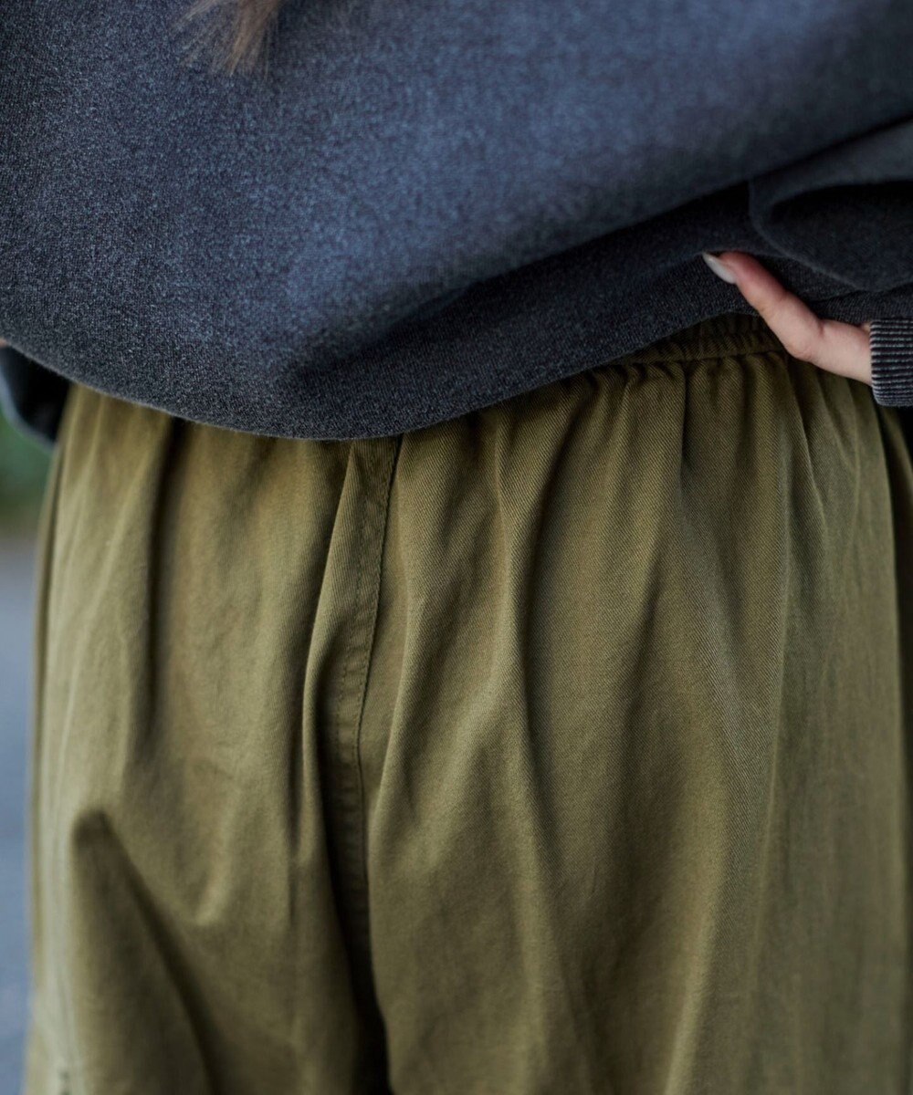 WEGO 【ウエストゴム/XSSMサイズ展開】ツイルイージーカーゴパンツ 