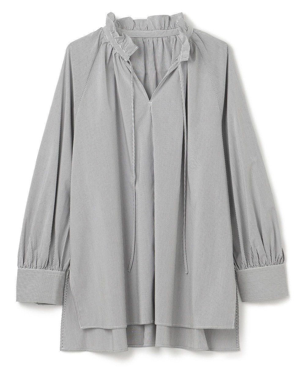 UNFILO ギャザーオーバーブラウス 