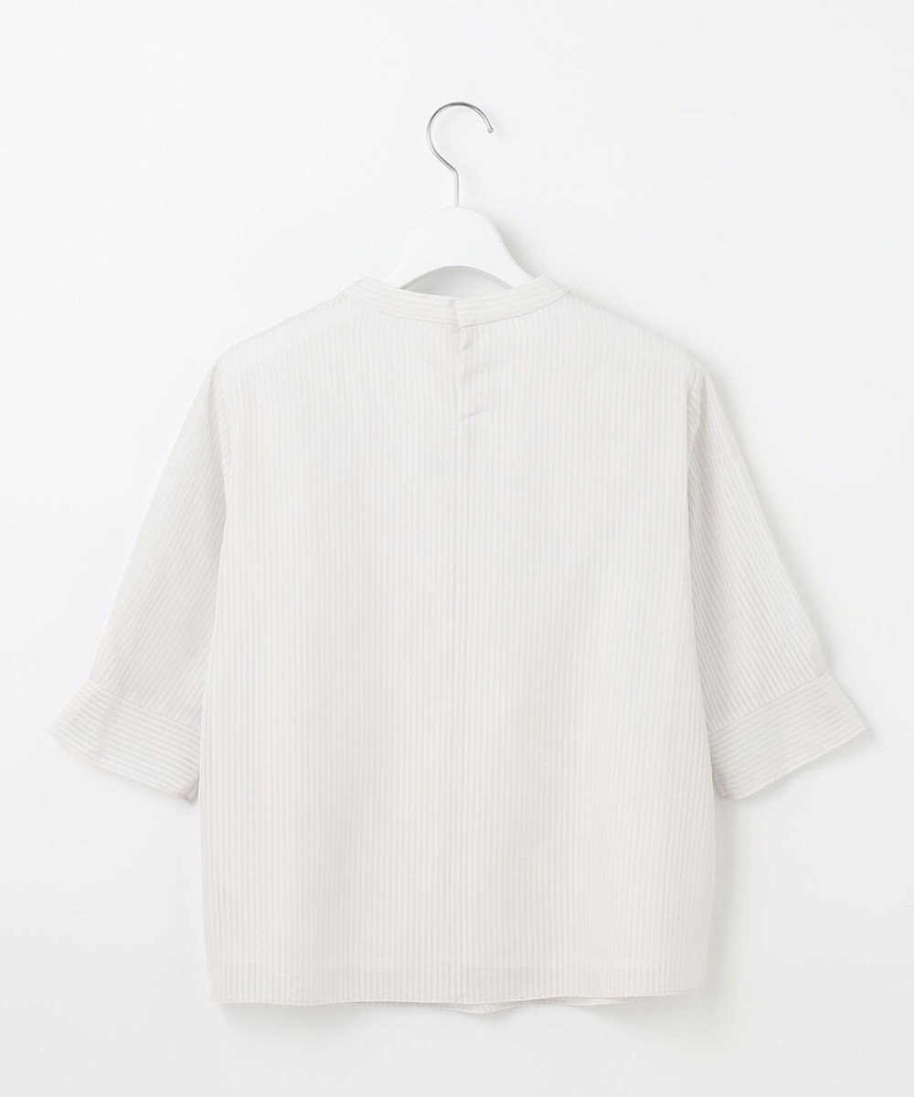 J.PRESS LADIES L シャドーストライプ ボウタイ風 カットソー 