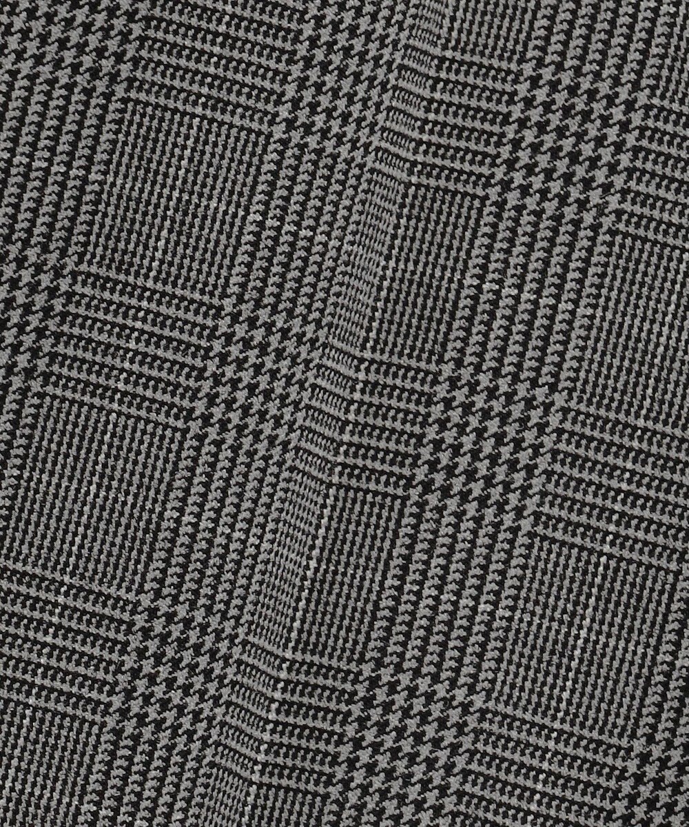 自由区 【撥水加工・洗える】TRギャバ裏起毛チェック柄テーパード パンツ 