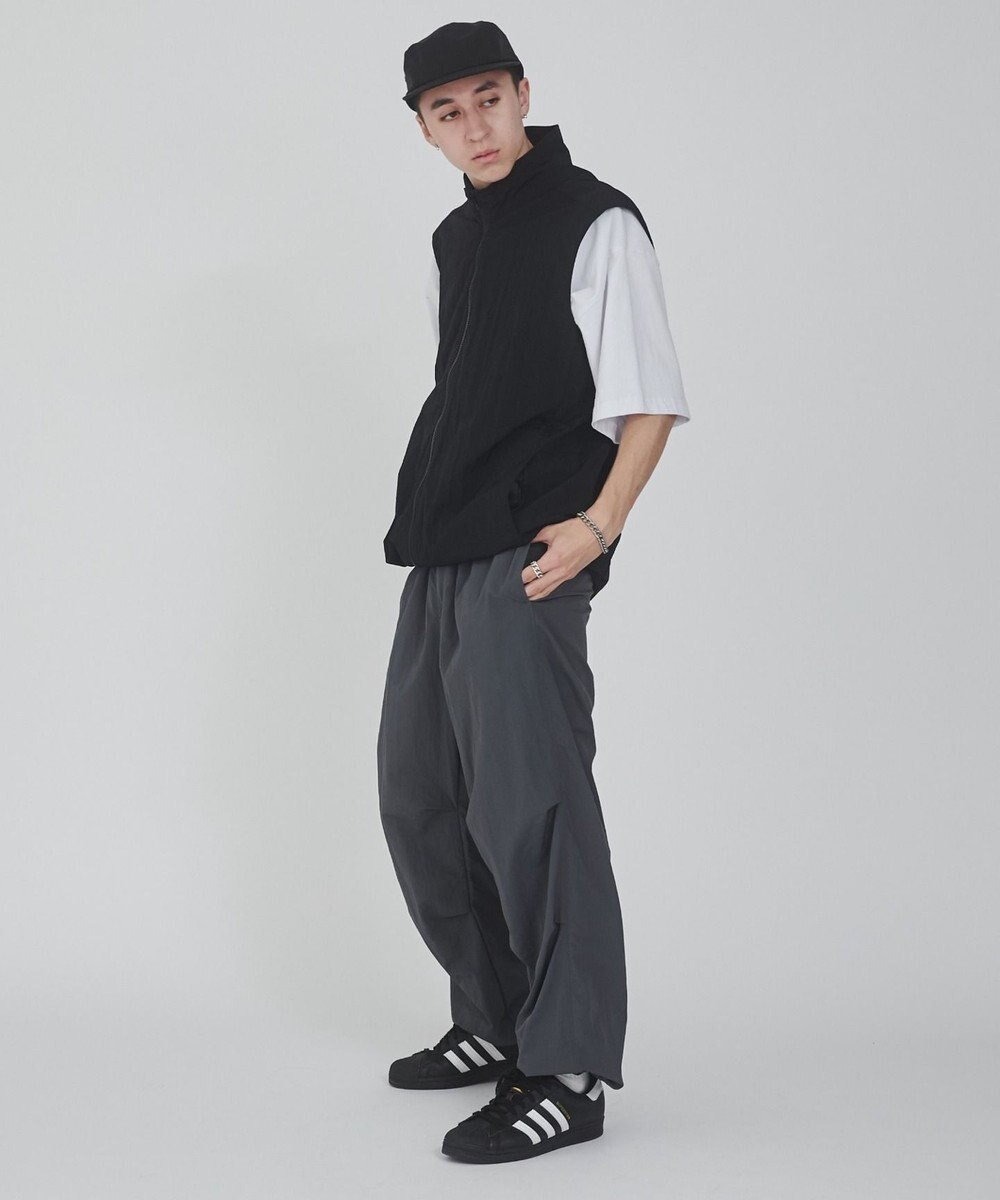 WEGO 【ウエストゴム/撥水/洗濯機可】ナイロンイージーパンツ 