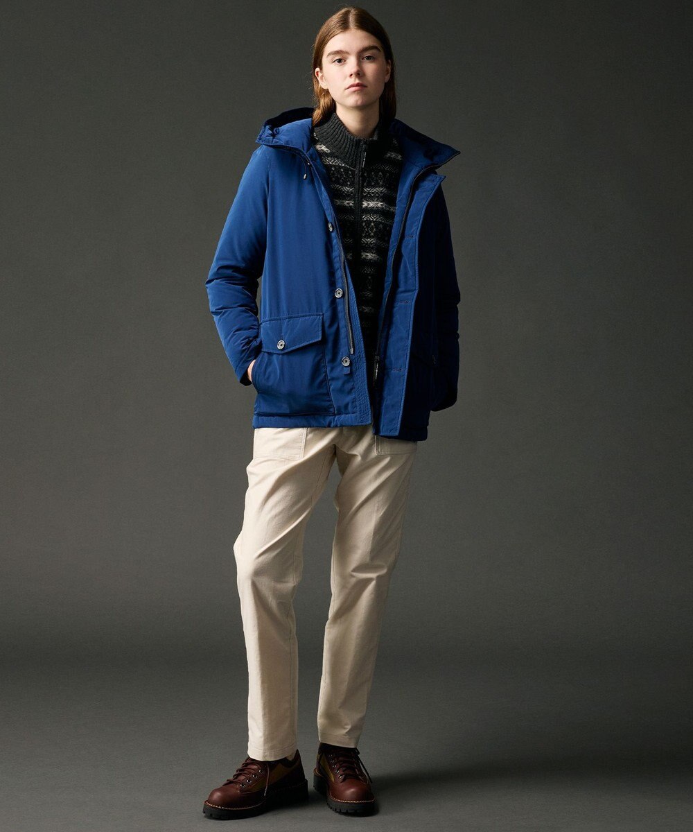 JOSEPH ABBOUD MOUNTAIN 【軽量/ソフト】ラム×モールジャカード ニットブルゾン 