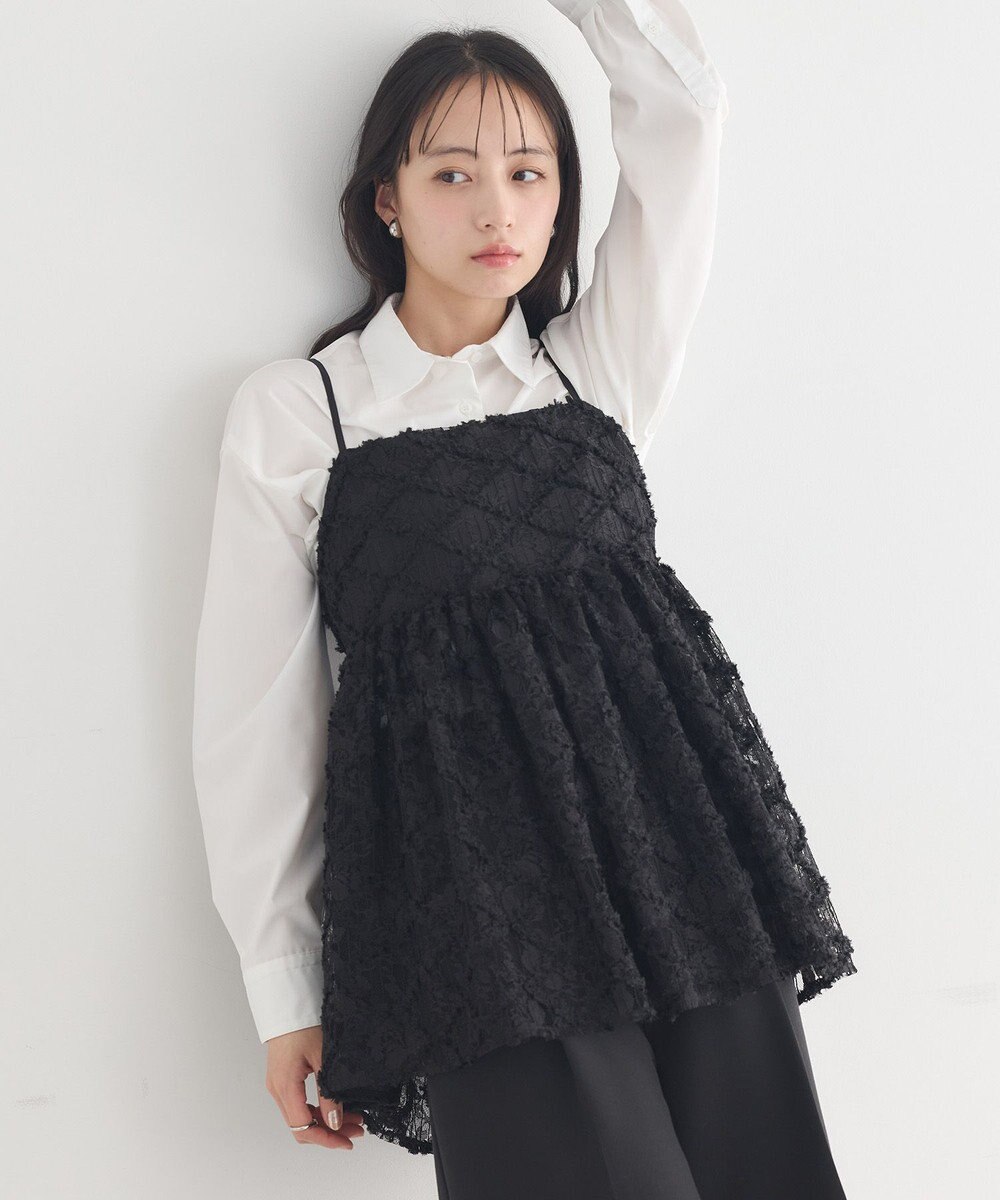 earth music&ecology 【予約】フリンジレースキャミビスチェ 