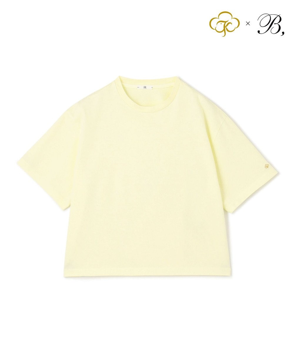 BEIGE， Organic Cotton / Cropped Short Sleeve T トップス Lime