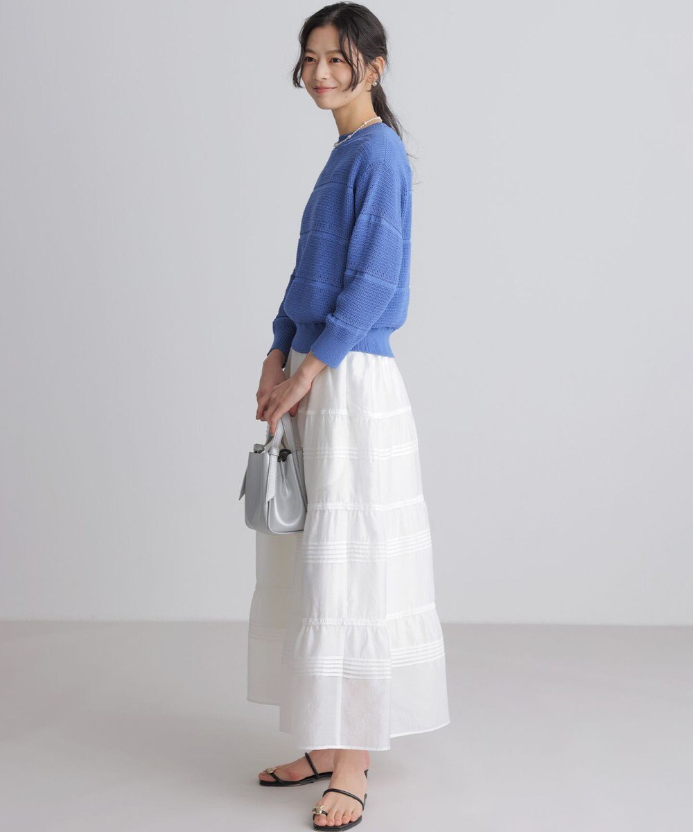 組曲 ボーダーレース ニット 