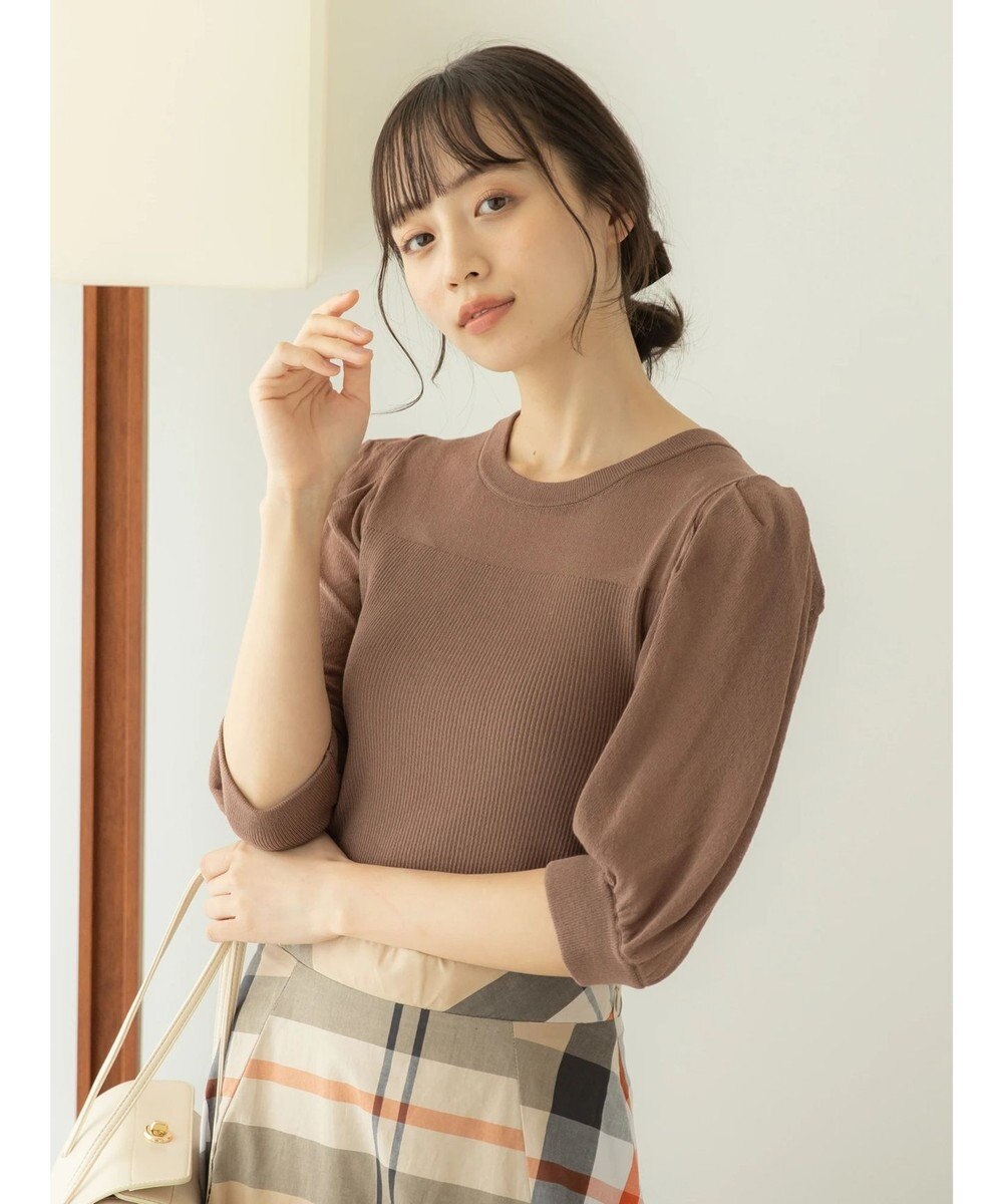 earth music&ecology シアーパワショルニットプルオーバー 