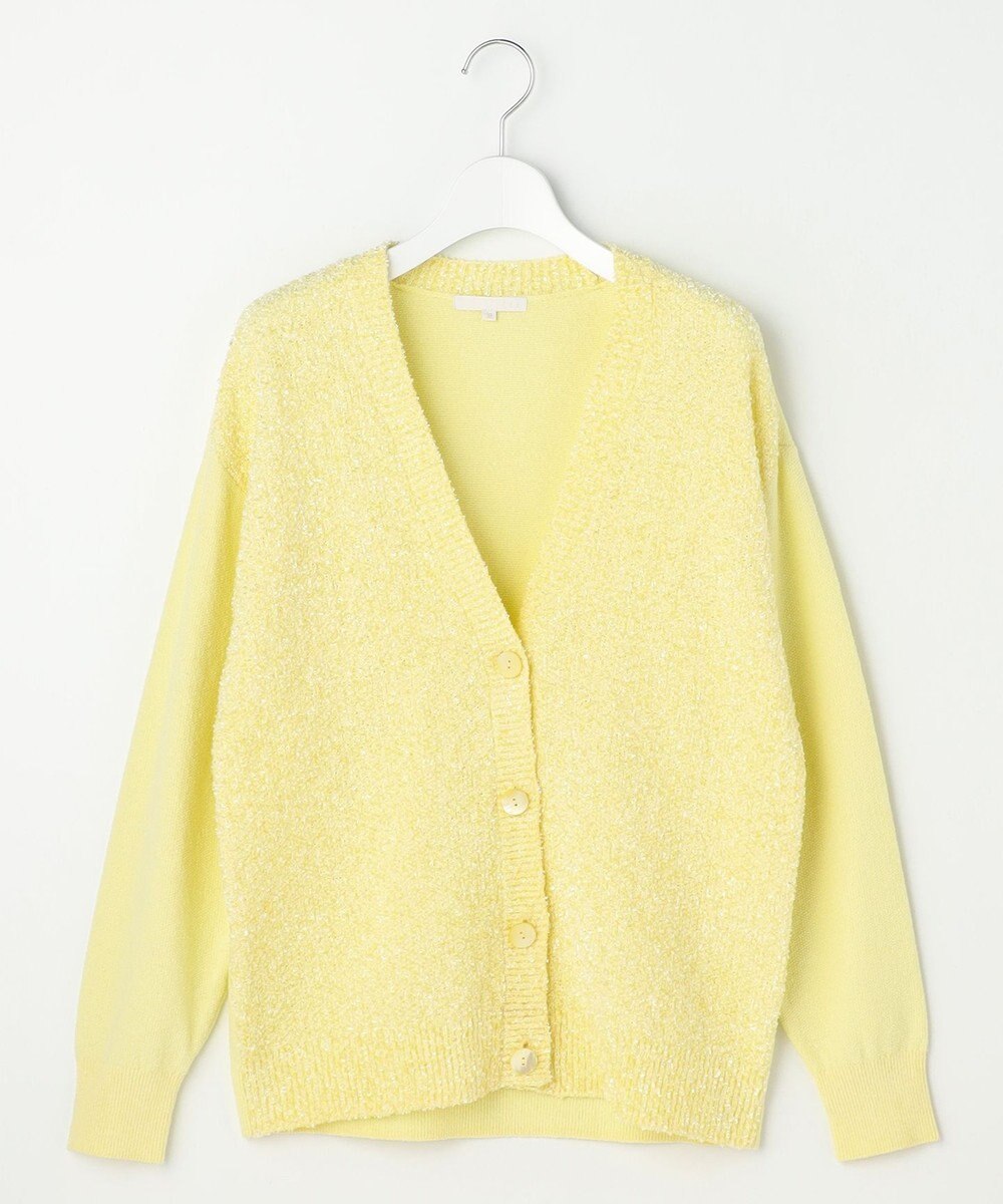 自由区 S ブークレミックスツイードニット カーディガン 