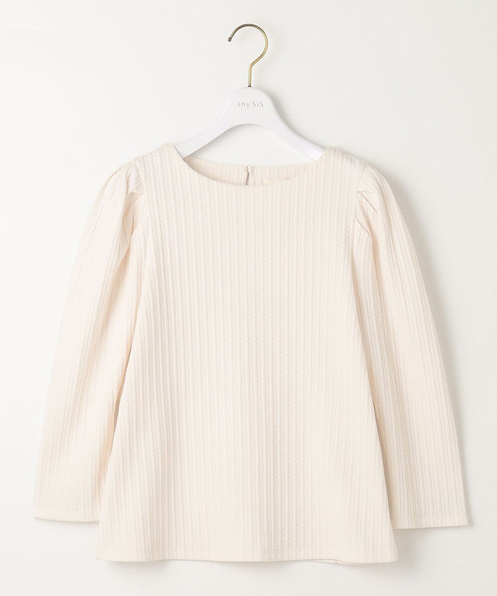 ANY SIS 【洗える】ミニケーブルジャカード プルオーバー 