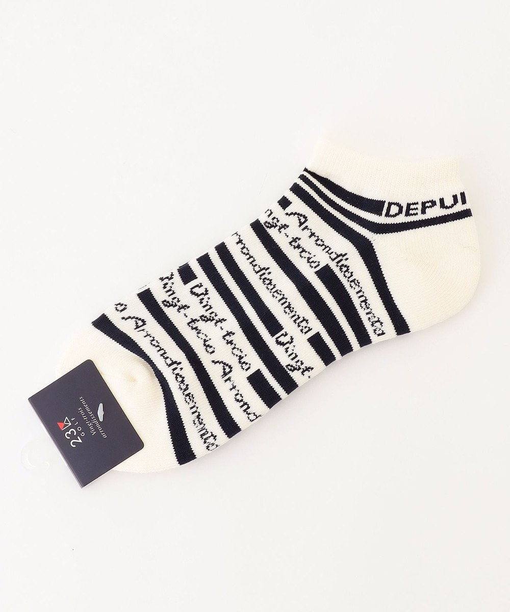 23区GOLF 【MEN】ロゴボーダー アンクルソックス 