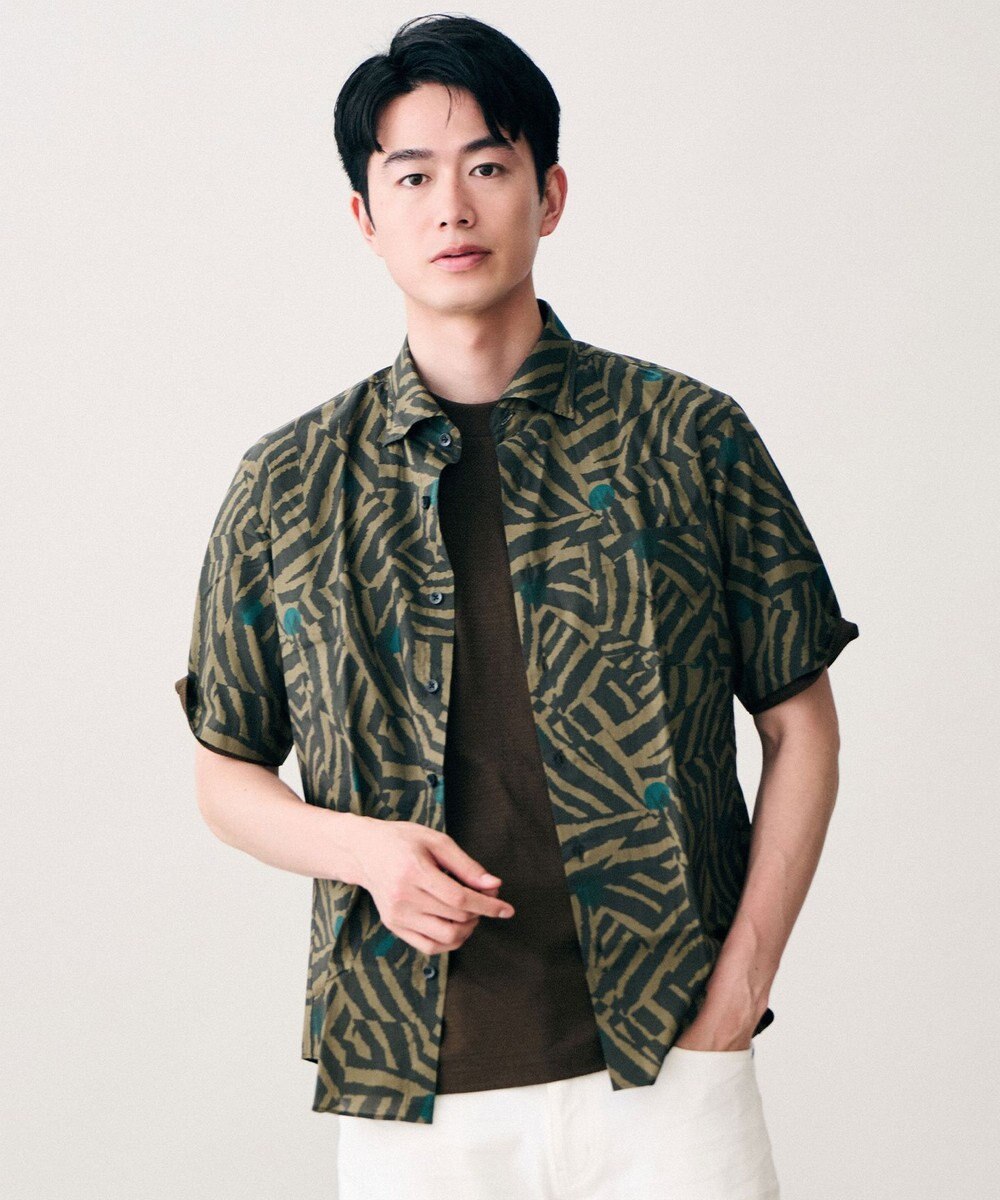 JOSEPH ABBOUD 【オリジナルジャージ生地/サラリ清涼/上質感】コンパクトブロックリンクス ドレス Ｔシャツ 
