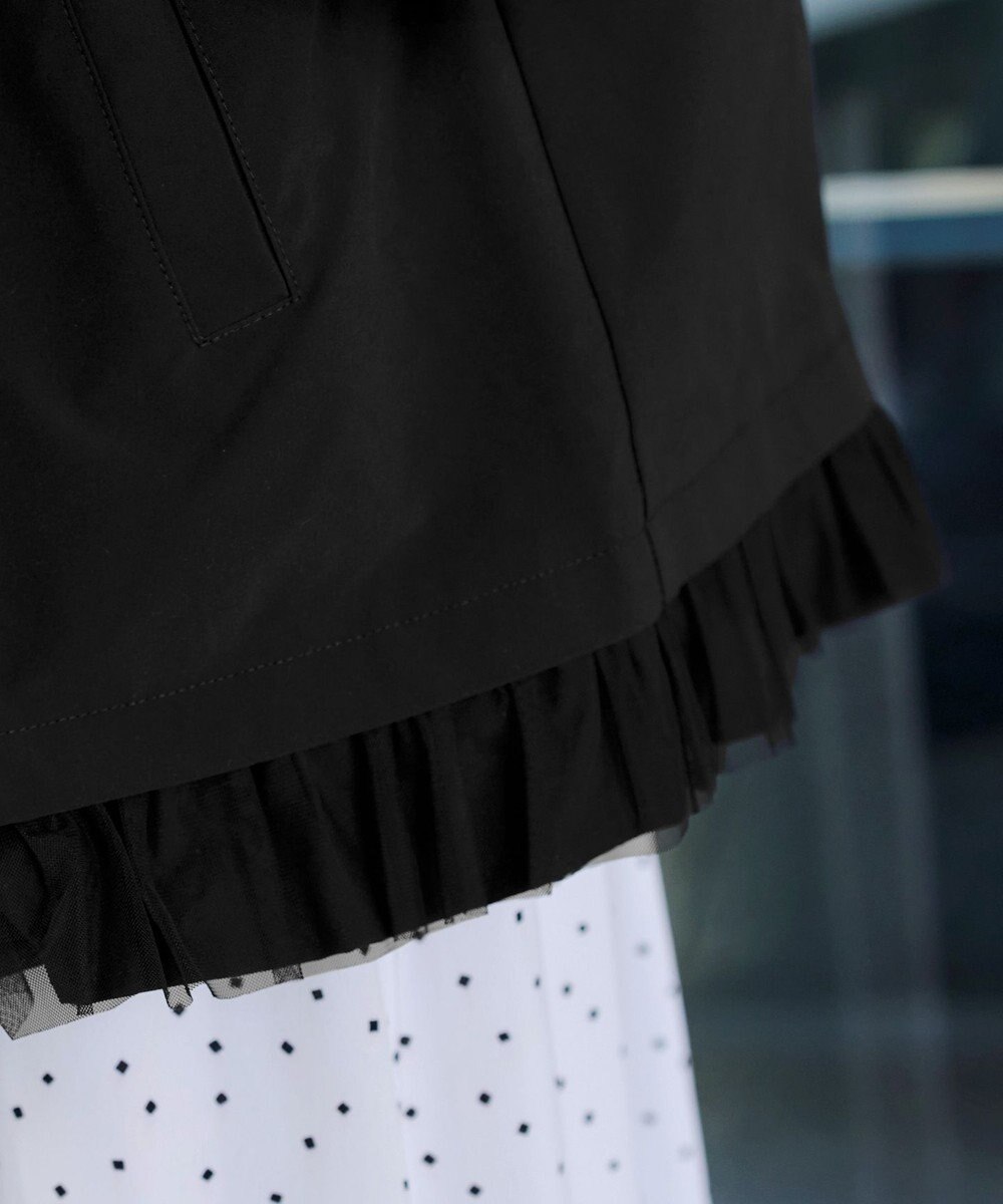 Tiaclasse チュールフリルタックブルゾン 