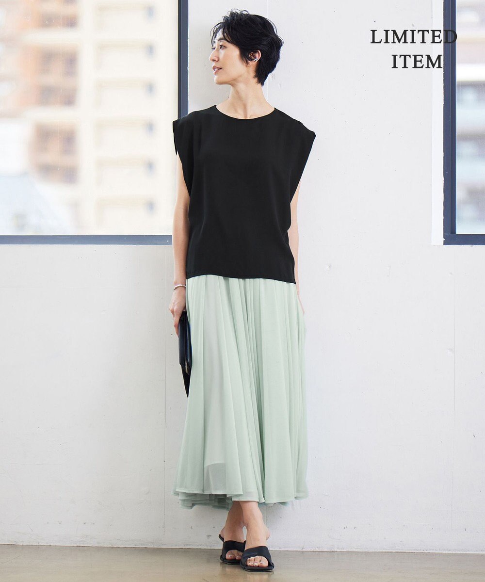 ICB 【WEB限定・洗える】SheerGloss スカート 