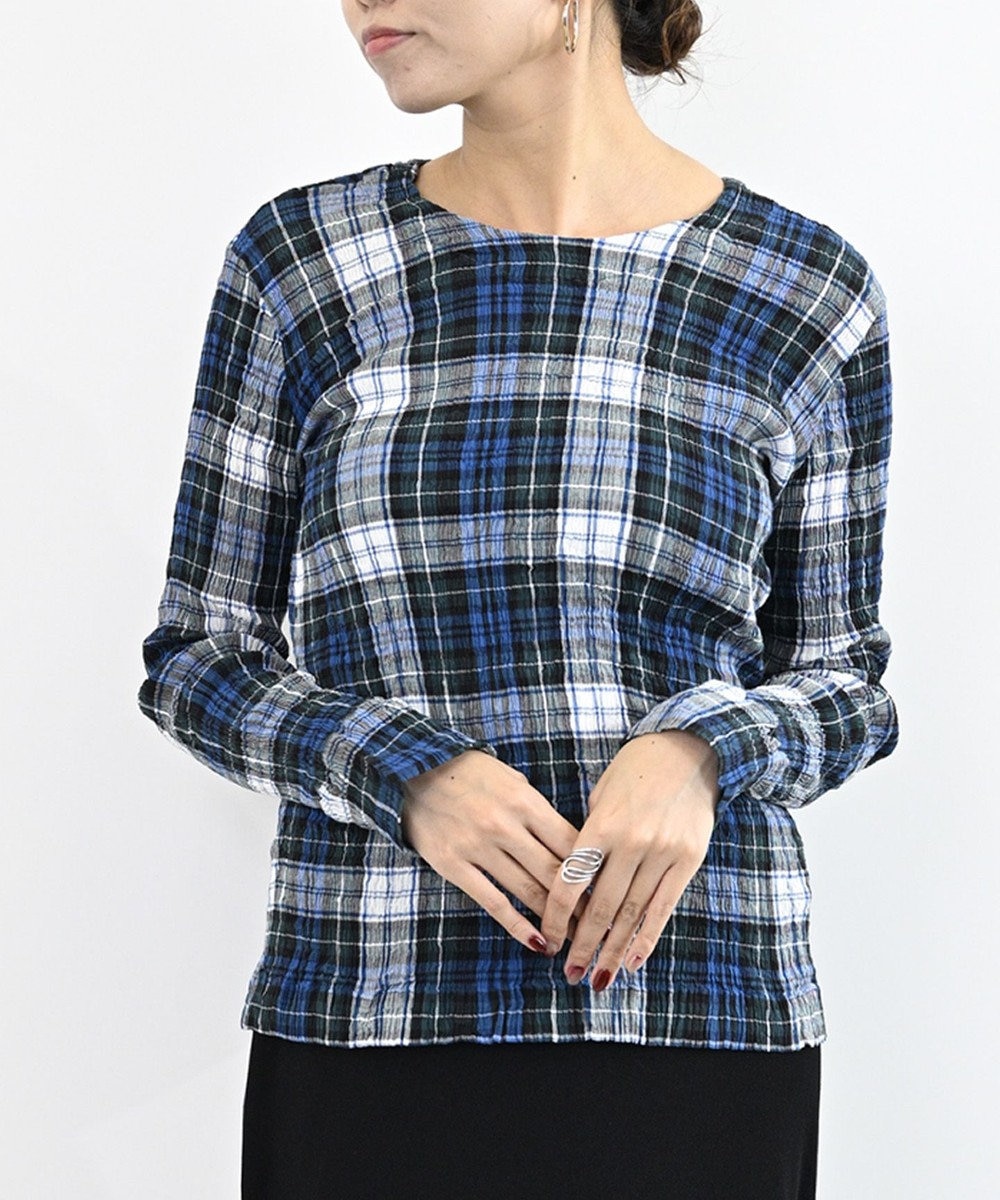 crêprie tsumori chisato creperie LONG SLEEVES T-SHIRT -TARTAN CHECK クレプリ タータンチェック長袖Tシャツ 