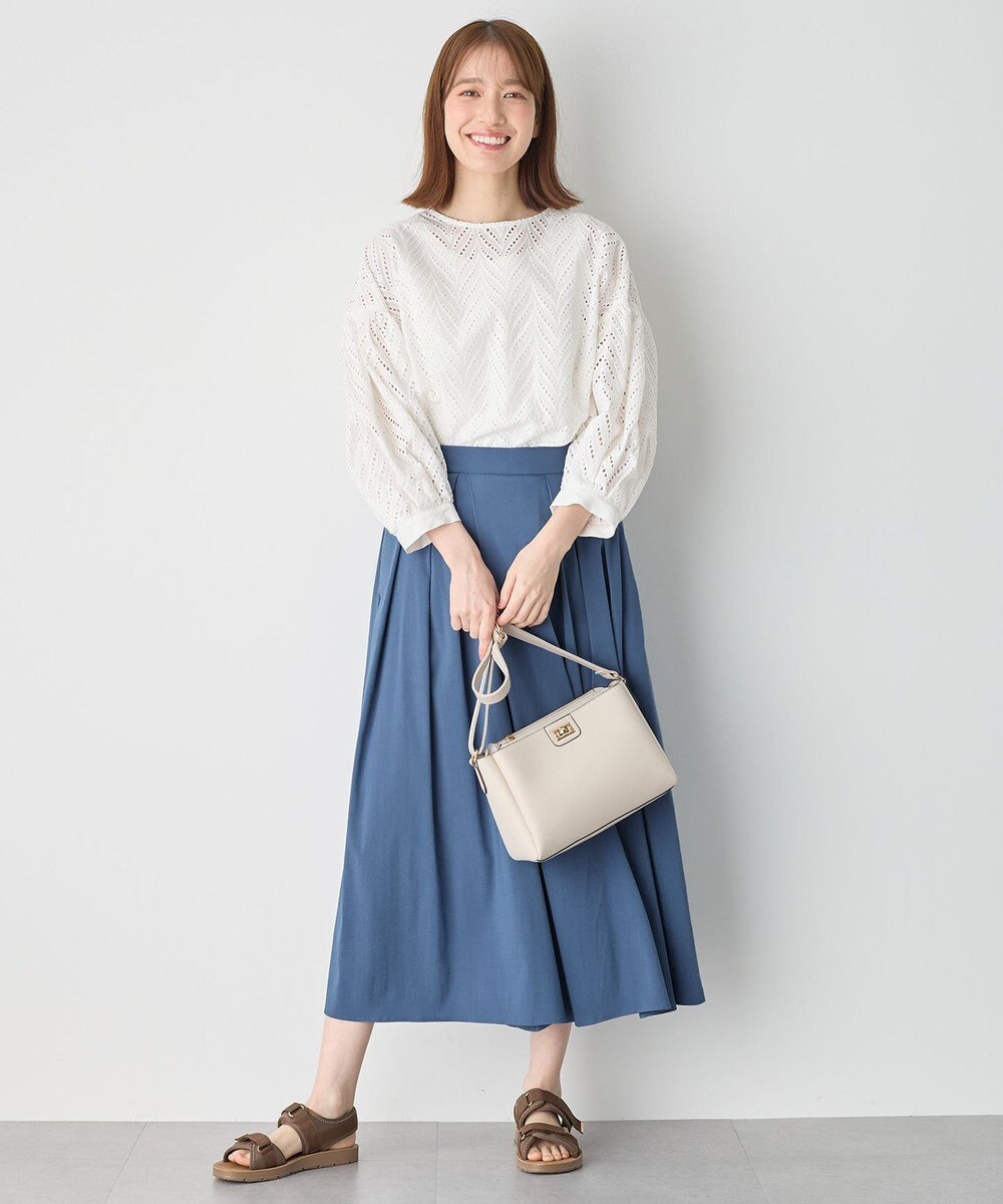 ANY 【洗濯機可】エンブロイダリーブラウス 