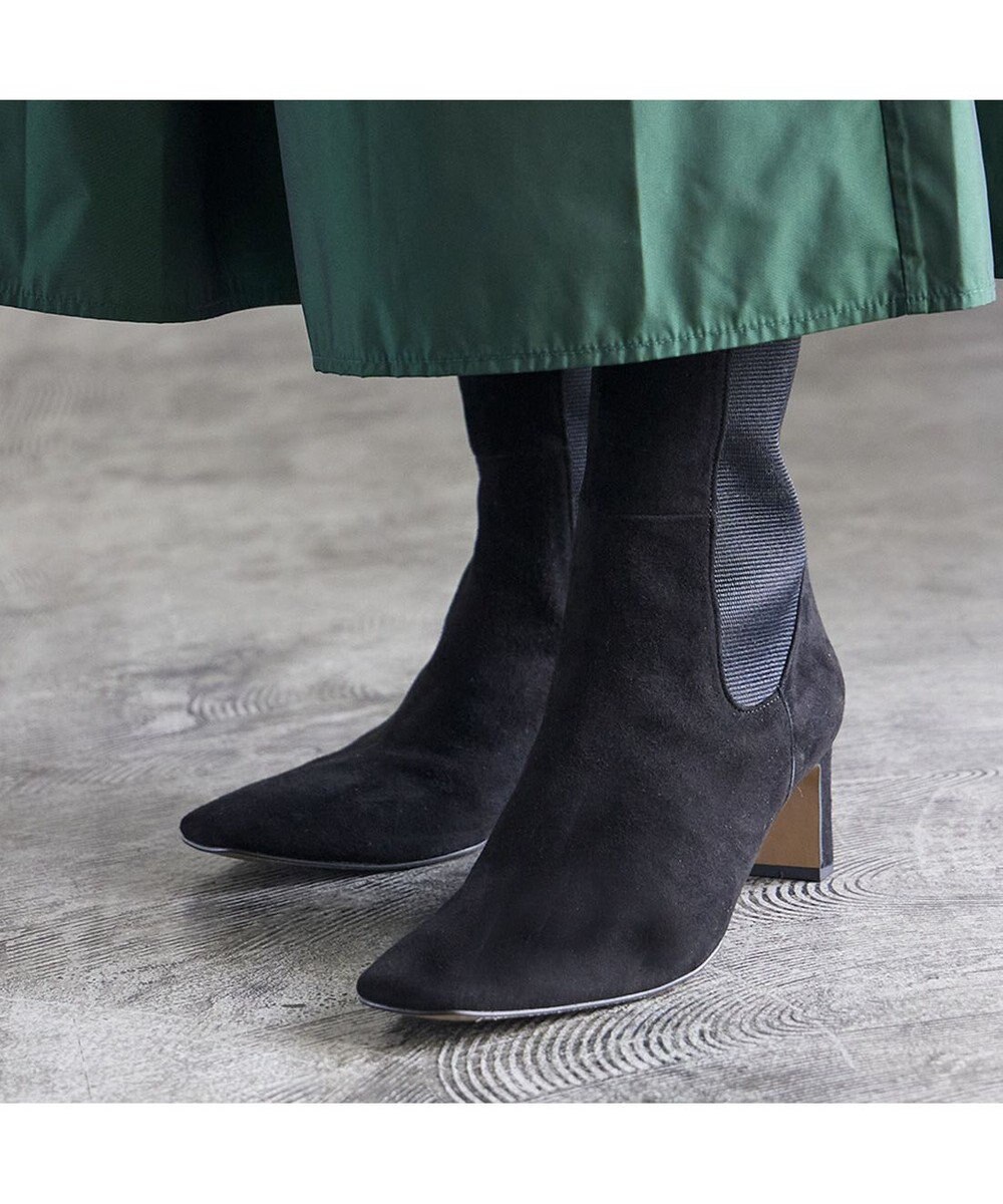 MODE ET JACOMO <MODE ET JACOMO>スクエアトゥサイドゴアブーツ 