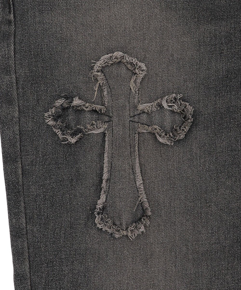 WEGO クロスモチーフオーバーダイバギーパンツ 