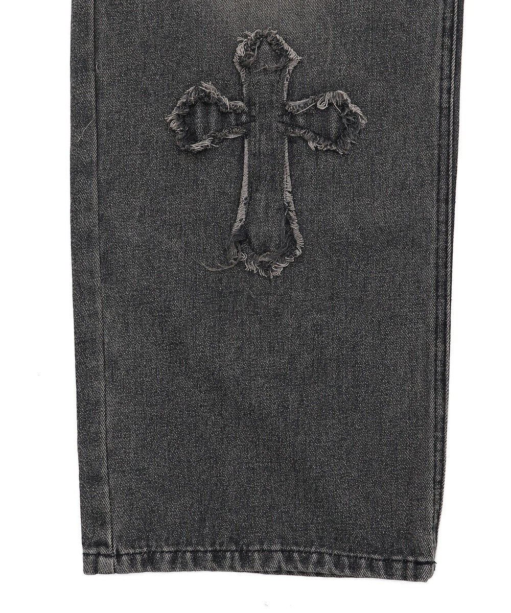 WEGO クロスモチーフオーバーダイバギーパンツ 