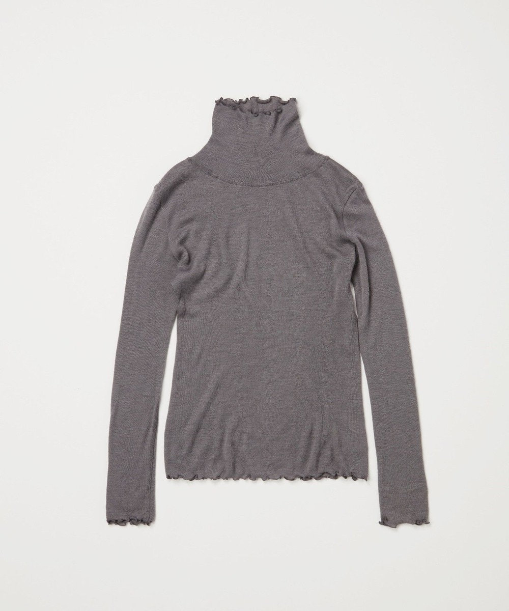 TOQUE 24AW新作〈高垣麗子さん着用〉針抜きスムスハイネックＴ 