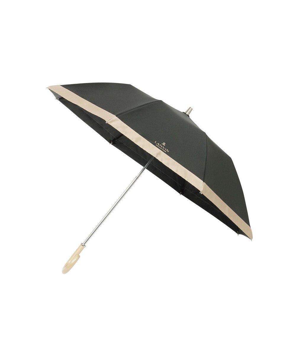 MOONBAT 【遮光/晴雨兼用日傘】LANVIN COLLECTION (ランバン コレクション)グログランリボン バイカラー 遮熱 UV 折りたたみ傘 楽折 