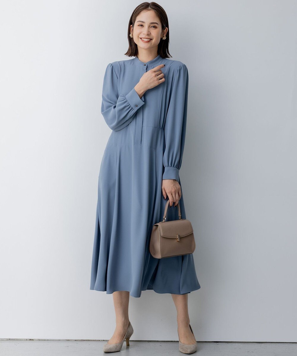 組曲 L 【WEB限定】バックサテンジョーゼット ワンピース 