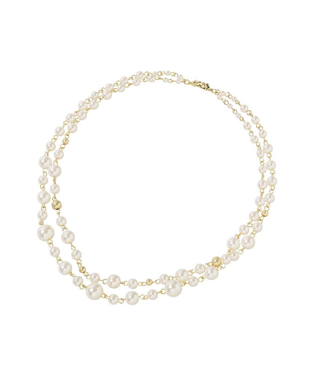 earth music&ecology ３連パールネックレス 