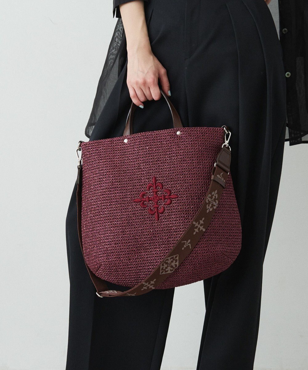 russet スリム2WAYトートバッグ <ナイロンラフィア>(CE-1717-WEB) 