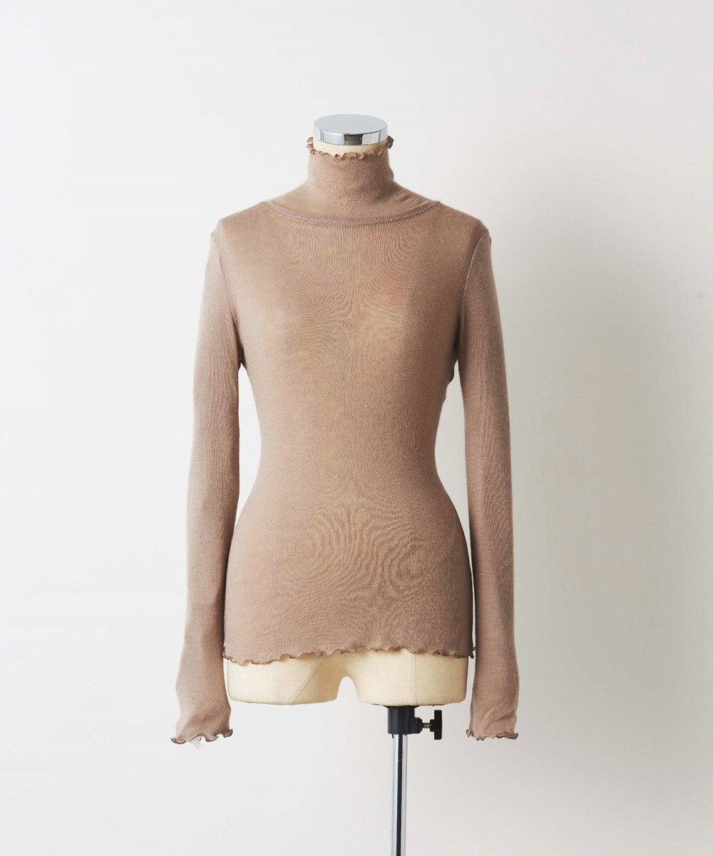 TOQUE 24AW新作〈高垣麗子さん着用〉針抜きスムスハイネックＴ 