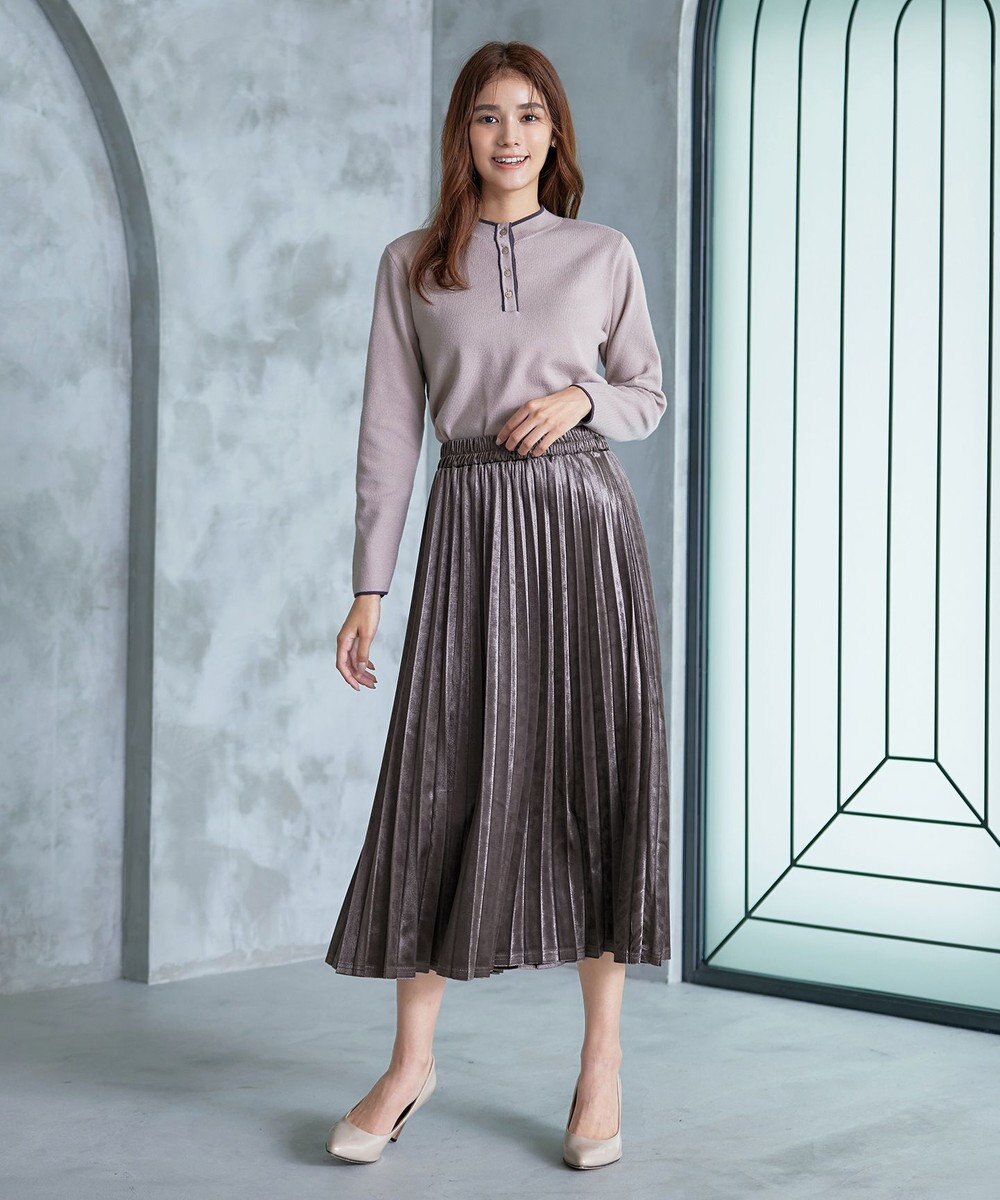 Tiaclasse 【安田美沙子さん着用】ベロアプリーツスカート 