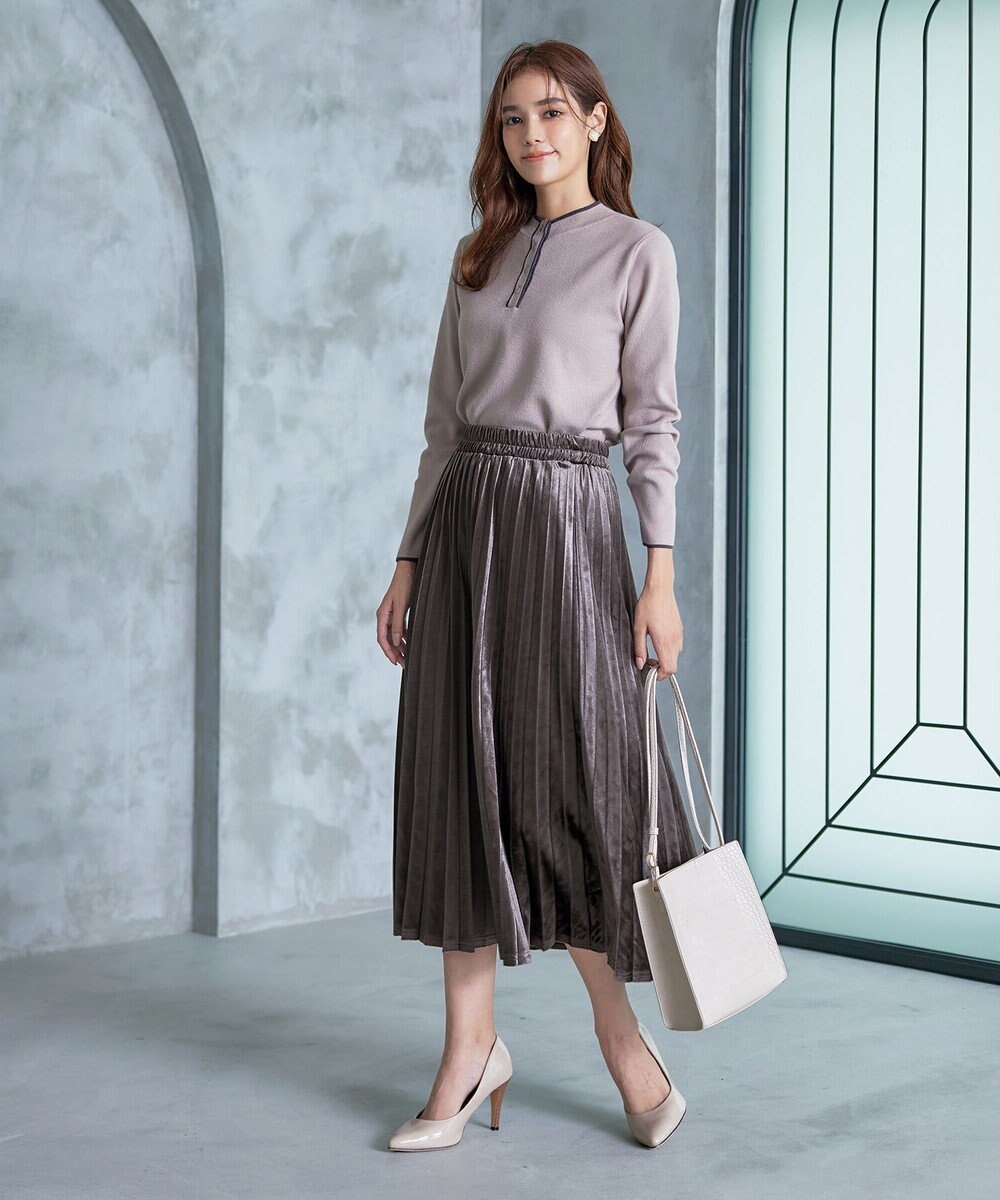 Tiaclasse 【安田美沙子さん着用】ベロアプリーツスカート 