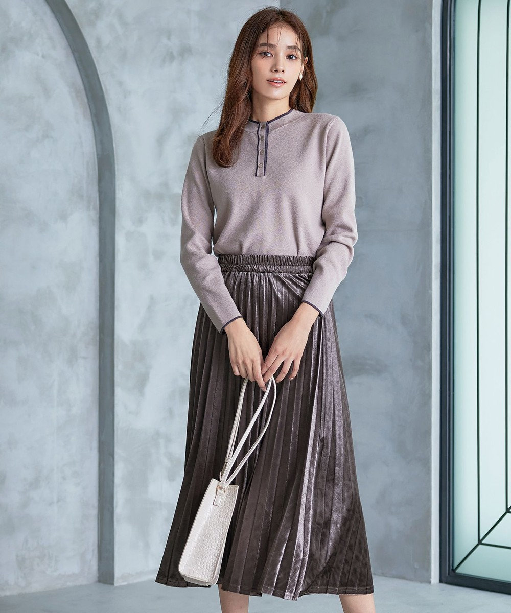 Tiaclasse 【安田美沙子さん着用】ベロアプリーツスカート 